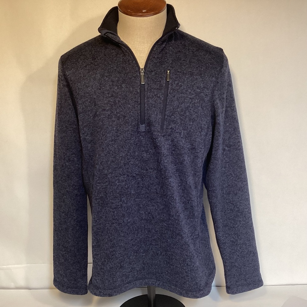 Men’s Woolrich Blue 1/4 zip Sweater size large